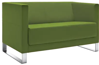 VELA - 2V, křeslo, koženka SL 23 - koženka hráškově zelená